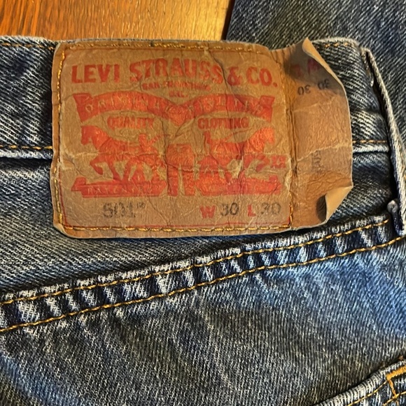 Levi’s Authentic Original 501 Button Fly Jeans Sz 30 x 30 - Picture 5 of 14